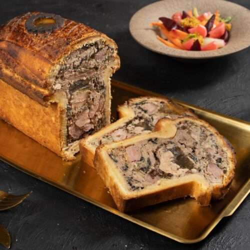 Duck Meat Pie with foie gras, truffle, poultry liver